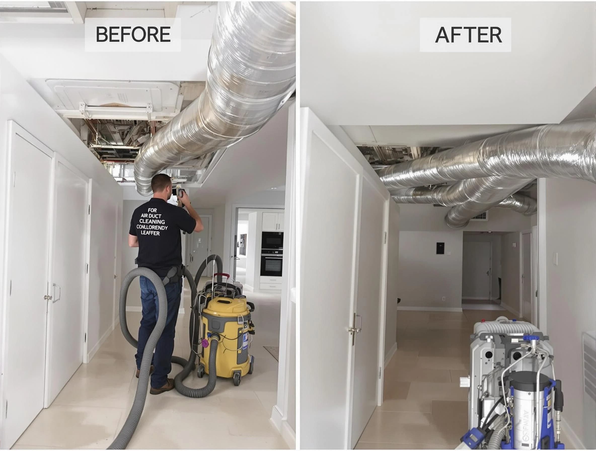 Harrisville Air Duct Cleaning professional performing thorough air duct cleaning in Harrisville