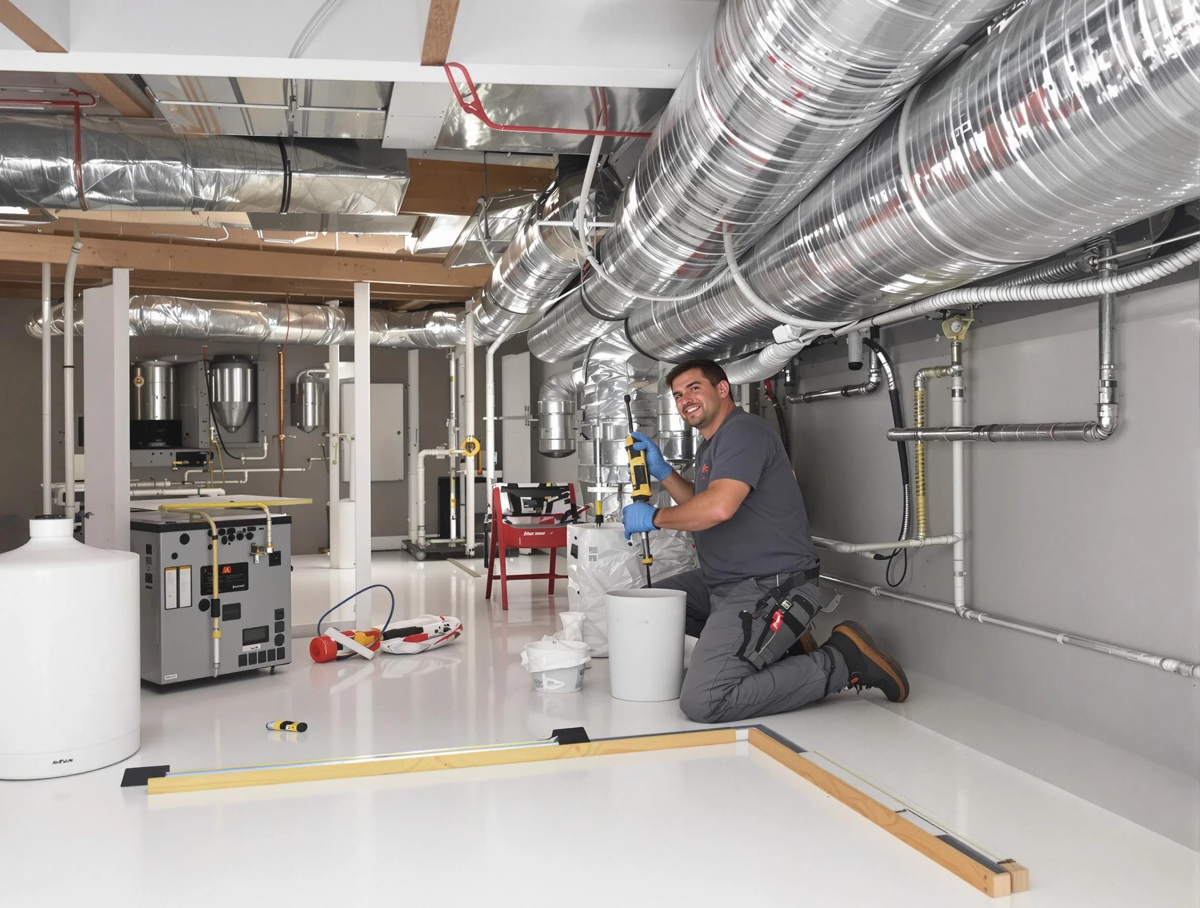 Professional duct sealing service by Harrisville Air Duct Cleaning in Harrisville