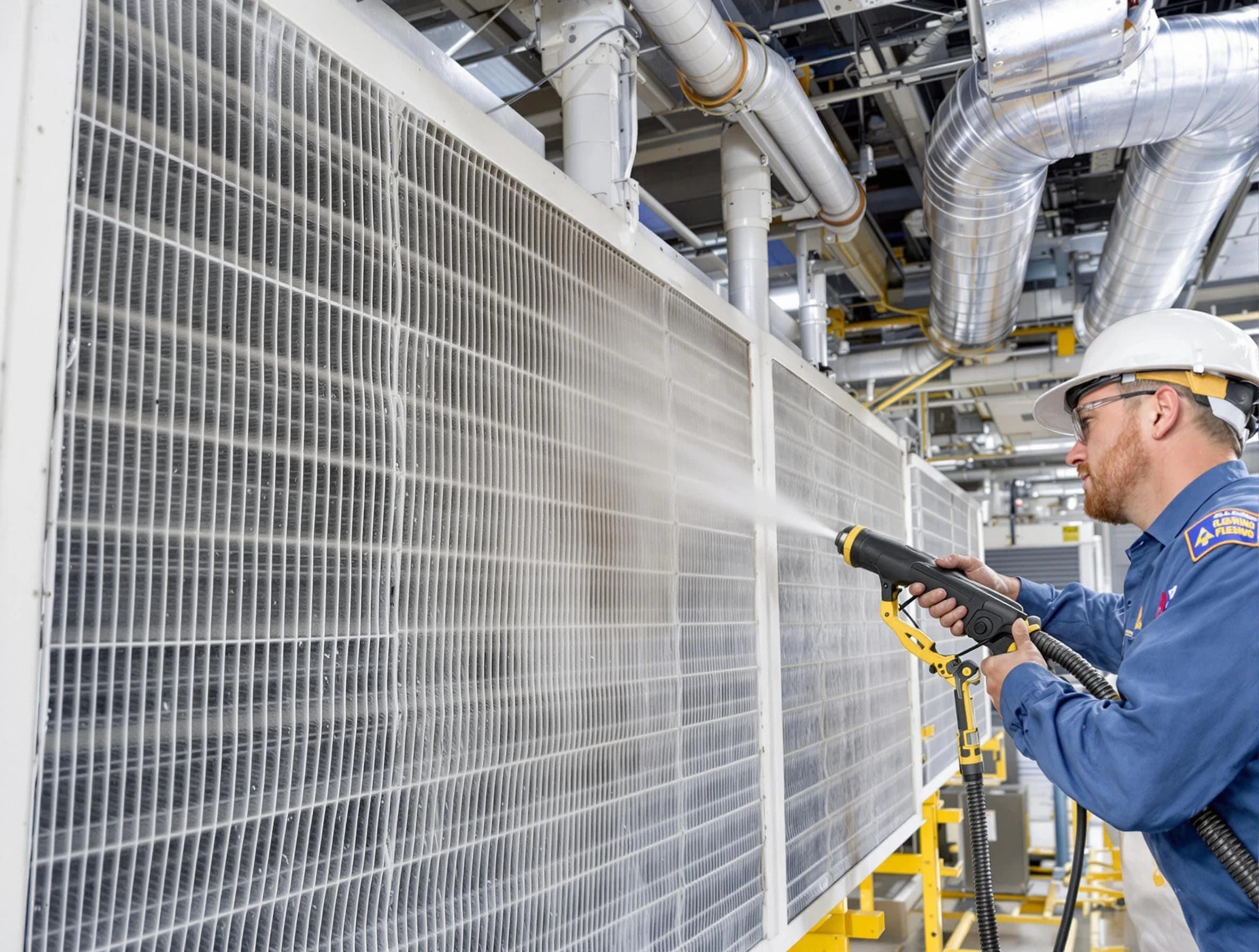 Professional commercial coil cleaning by Harrisville Air Duct Cleaning in Harrisville