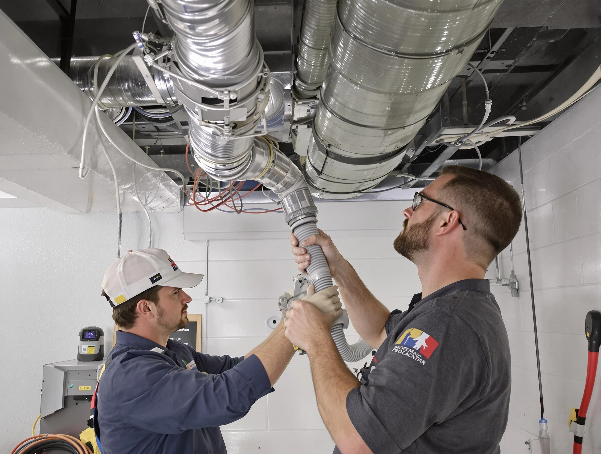 Harrisville Air Duct Cleaning technician performing thorough AC duct cleaning in Harrisville